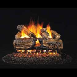Burnt Split Oak Logs with Vented G46 Burner