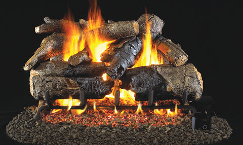 Charred American Oak Logs with Vented G46 Burner