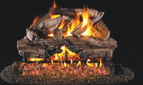 Charred Cedar Logs with Vented G46 Burner