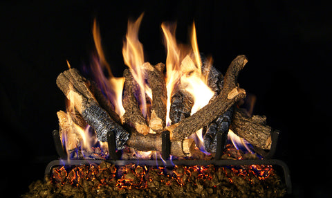 Charred Oak Stack Logs with Vented G46 Burner