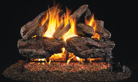 Charred Red Oak Logs with Vented G46 Burner