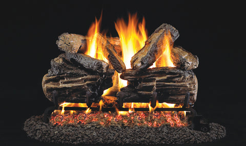 Charred Split Logs with Vented G46 Burner