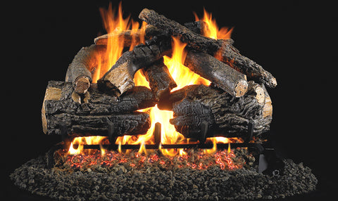 Pioneer Oak Logs with P45 Dual Burner Flame Pan System