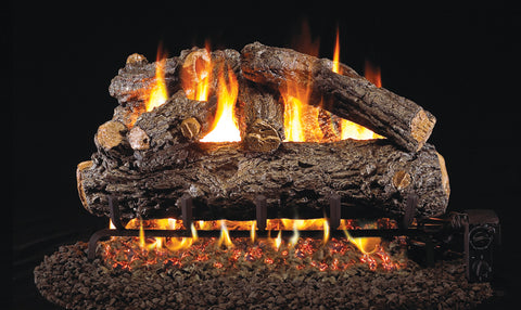 Rustic Oak Designer Logs with Vented G46 Burner