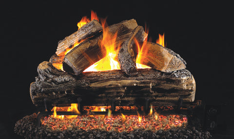 Split Oak Logs with Vented G46 Burner