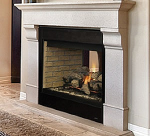 Libra 40ST see-thru Direct vent fireplace